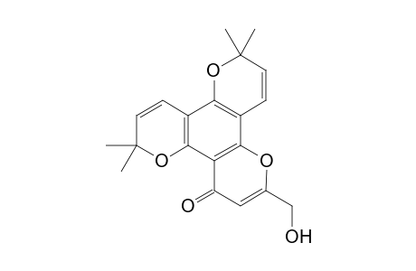 2H,8H,10H-Benzo[1,2-b:3,4-b':5,6-b'']tripyran-8-one, 6-(hydroxymethyl)-2,2,10,10-tetramethyl-