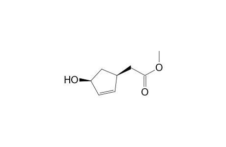 2-[(1S,4S)-4-hydroxy-1-cyclopent-2-enyl]acetic acid methyl ester