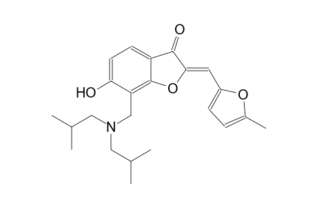 3(2H)-benzofuranone, 7-[[bis(2-methylpropyl)amino]methyl]-6-hydroxy-2-[(5-methyl-2-furanyl)methylene]-, (2Z)-