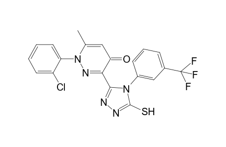 5-[1'-(2"-Chlorophenyl)-1',4'-dihydro-6'-methyl-4'-oxopyridazin-3'-yl]-4-[3'"-(trifluoromethyl)phenyl]-1,2,4-triazole-3-thiol