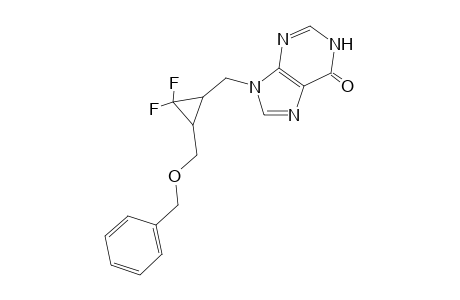 (+-)-9-[(1SR,3RS)-3-Benzyloxymethyl-2,2-difluorocyclopropylmethyl]-6,9-dihydro-1H-6-purinone