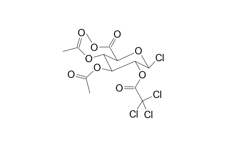 Methyl 3,4-di-O acetyl-2-O-trichloroacetyl-.beta.,D-glucuronatopyranosyl chloride