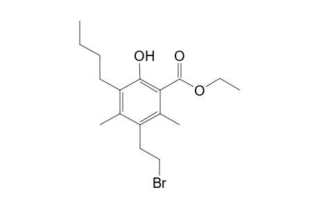 Ethyl 4-(2-bromoethyl)-6-butyl-1-hydroxy-3,5-dimethyl-2-benzoate