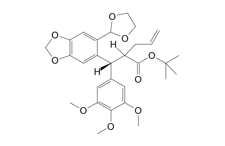 2-[(6-[1,3]Dioxolan-2-yl-benzo[1,3]dioxol-5-yl)-(3,4,5-trimethoxy-phenyl)-methyl]-pent-4-enoic acid tert-butyl ester
