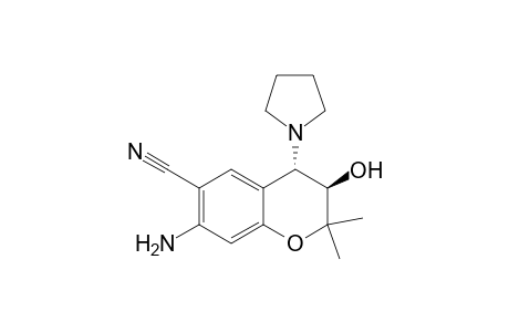 (3R,4S)-7-amino-3-hydroxy-2,2-dimethyl-4-(1-pyrrolidinyl)-3,4-dihydro-2H-1-benzopyran-6-carbonitrile