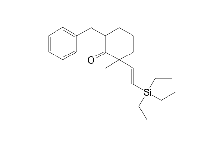 6-Benzyl-2-methyl-2-(2-triethylsilylethenyl)cyclohexanone