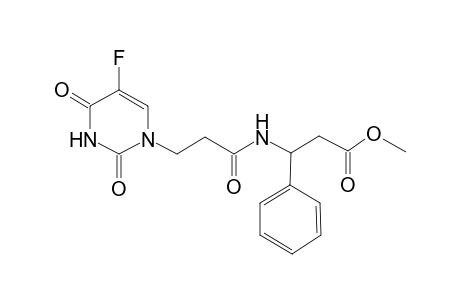 Propionic acid, 3-pyrrol3-(1,2,3,4-tetrahydro-5-fluoro-2,4-dioxopyrimid-1-yl)propionylamino]-3-phenyl-, methyl ester