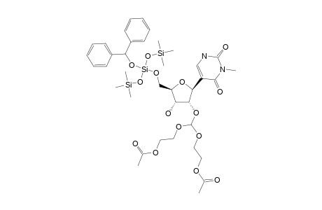 5'-O-[BENZYLOXY-BIS-(TRIMETHYLSILYLOXY)-2'-O-[BIS-(2-ACETOXYETHOXY)-METHYL]-3-METHYL]-PSEUDOURIDINE