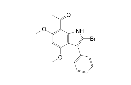 1-(2-bromo-4,6-dimethoxy-3-phenylindol-7-yl)ethanone