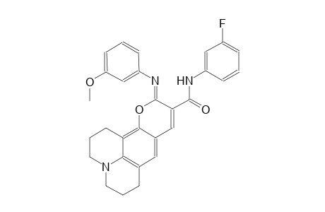 1H,5H,11H-[1]benzopyrano[6,7,8-ij]quinolizine-10-carboxamide, N-(3-fluorophenyl)-2,3,6,7-tetrahydro-11-[(3-methoxyphenyl)imino]-, (11Z)-