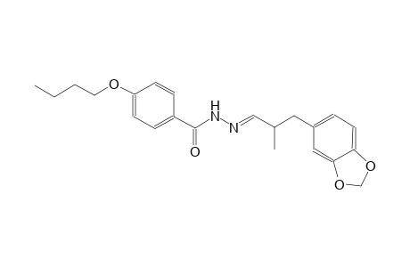 N'-[(E)-3-(1,3-benzodioxol-5-yl)-2-methylpropylidene]-4-butoxybenzohydrazide