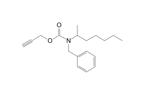 Carbonic acid, monoamide, N-benzyl-N-(hept-2-yl)-, propargyl ester