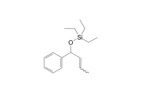 Triethyl ((1-phenylbut-2-en-1-yl)oxy)silane