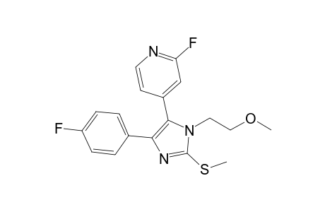 2-Fluoro-4-[4-(4-Fluorophenyl)-1-(2-methoxyethyl)-2-(methylsulfanyl)-1H-imidazol-5-yl]pyridine