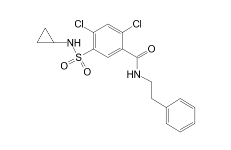 2,4-Dichloro-5-(cyclopropylsulfamoyl)-N-phenethyl-benzamide