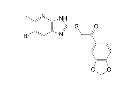 1-(1,3-benzodioxol-5-yl)-2-[(6-bromo-5-methyl-3H-imidazo[4,5-b]pyridin-2-yl)sulfanyl]ethanone