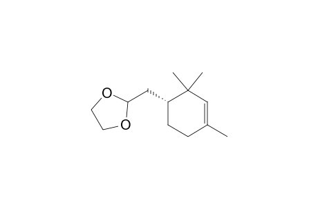 1,3-Dioxolane, 2-[(2,2,4-trimethyl-3-cyclohexen-1-yl)methyl]-, (R)-