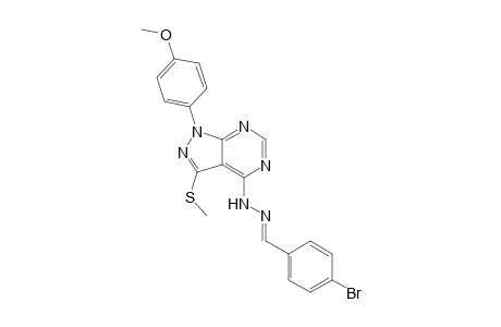 4-[2-(4-Bromobenzylidene)hydrazinyl]-1-(4-methoxyphenyl)-3-(methylsulfanyl)-1H-pyrazolo[3,4-d]pyrimidine