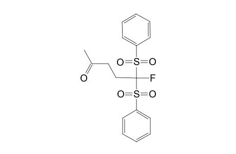 5-FLUORO-5,5-BIS-(PHENYLSULFONYL)-PENTAN-2-ONE
