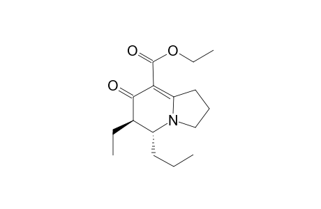 Ethyl (5R,6R)-6-ethyl-7-oxo-5-propyl-1,2,3,5,6,7-hexahydro-indolizidine-8-carboxylate