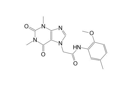 2-(1,3-dimethyl-2,6-dioxo-1,2,3,6-tetrahydro-7H-purin-7-yl)-N-(2-methoxy-5-methylphenyl)acetamide