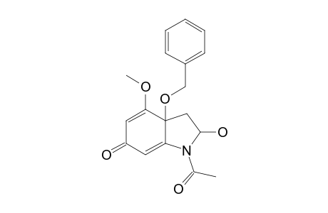 TRANS-1-ACETYL-3A-(BENZYLOXY)-2,3,3A,6-TETRAHYDRO-2-HYDROXY-4-METHOXY-INDOL-6-ONE