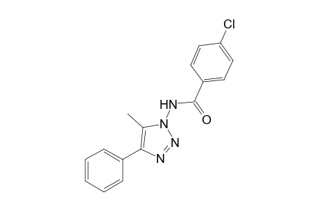 4-Chloranyl-N-(5-methyl-4-phenyl-1,2,3-triazol-1-yl)benzamide