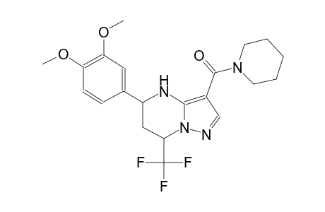 5-(3,4-dimethoxyphenyl)-3-(1-piperidinylcarbonyl)-7-(trifluoromethyl)-4,5,6,7-tetrahydropyrazolo[1,5-a]pyrimidine