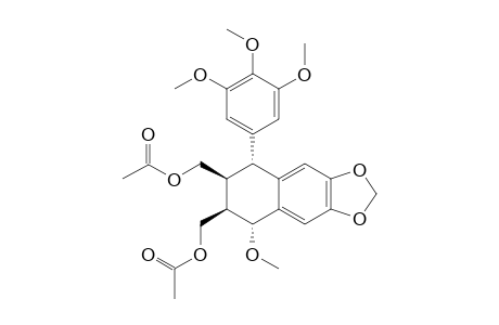 [(5R,6R,7S,8R)-6-(acetyloxymethyl)-5-methoxy-8-(3,4,5-trimethoxyphenyl)-5,6,7,8-tetrahydrobenzo[f][1,3]benzodioxol-7-yl]methyl acetate