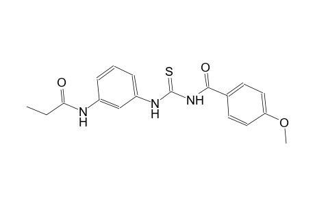 N-[3-({[(4-methoxybenzoyl)amino]carbothioyl}amino)phenyl]propanamide