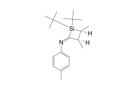 1,1-DI-TERT.-BUTYL-2-(4-TOLYLIMINO)-CIS-3,4-DIMETHYLSILACYCLOBUTANE;CIS-ISOMER
