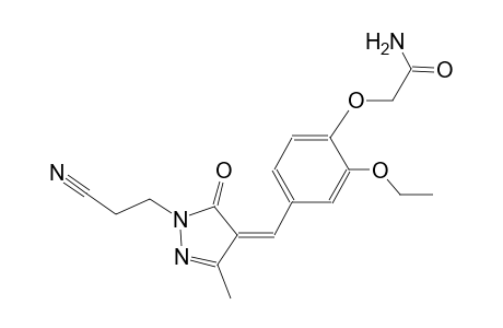 2-(4-{(Z)-[1-(2-cyanoethyl)-3-methyl-5-oxo-1,5-dihydro-4H-pyrazol-4-ylidene]methyl}-2-ethoxyphenoxy)acetamide