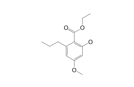 ETHYL-DIVARICATE;2-HYDROXY-4-METHOXY-6-N-PROPYLBENZOATE