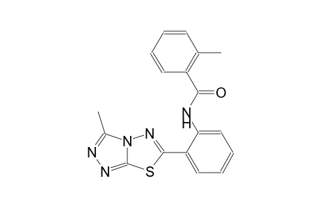 2-methyl-N-[2-(3-methyl[1,2,4]triazolo[3,4-b][1,3,4]thiadiazol-6-yl)phenyl]benzamide