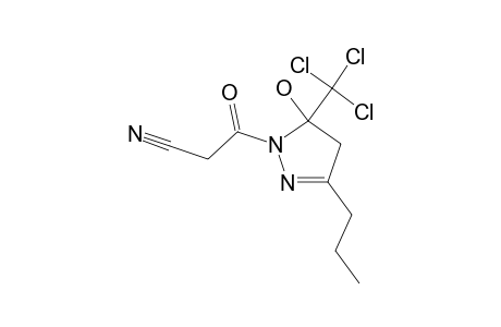 1-(Cyanoacetyl)-5-hydroxy-3-propyl-5-(trichloromethyl)-4,5-dihydro-1H-pyrazole