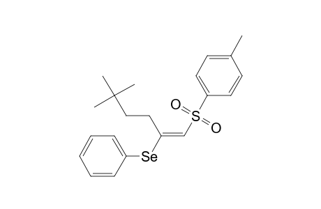 5,5-Dimethyl-2-phenylseleno-1-(p-toluenesulfonyl)-1-hexene