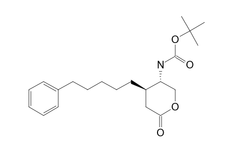 (5S)-N-(TERT.-BUTOXYCARBONYL)-(4R)-(5'-PHENYLPENTYL)-TETRAHYDROXYPYRAN-2-ONE