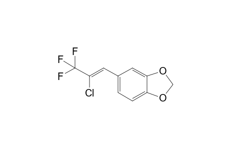 2-Chloro-3,3,3-trifuoro-1-(3,4-methylenedioxyphenyl)propene