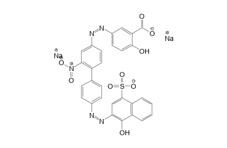 Benzoic acid, 2-hydroxy-5-[[4'-[(1-hydroxy-4-sulfo-2-naphthalenyl)azo]-2-nitro[1,1'-biphenyl]-4-yl]azo]-, disodium salt