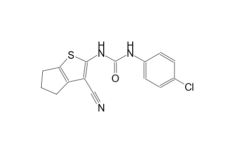 N-(4-chlorophenyl)-N'-(3-cyano-5,6-dihydro-4H-cyclopenta[b]thien-2-yl)urea