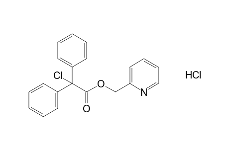 chlorodiphenylacetic acid, (2-pyridyl)methyl ester, hydrochloride