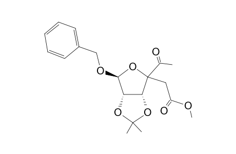((3aR,6S,6aS)-4-Acetyl-6-benzyloxy-2,2-dimethyl-tetrahydro-furo[3,4-d][1,3]dioxol-4-yl)-acetic acid methyl ester