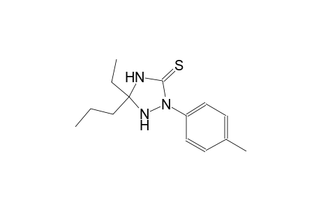 1,2,4-triazolidine-3-thione, 5-ethyl-2-(4-methylphenyl)-5-propyl-