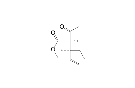 4-Pentenoic acid, 2-acetyl-3-ethyl-2,3-dimethyl-, methyl ester, (R*,S*)-