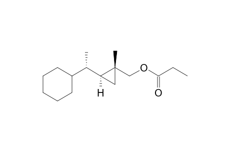 propionic acid[(1R*,2S*)-2-((S*)-1-cyclohexylethyl)-1-methylcyclopropyl)]methyl