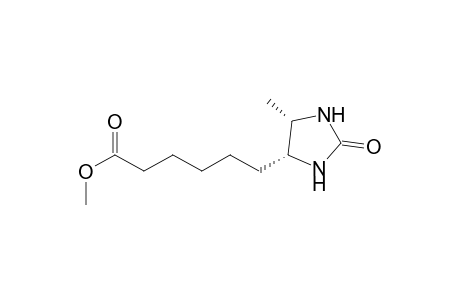 4-Imidazolidinehexanoic acid, 5-methyl-2-oxo-, methyl ester, cis-(+)-