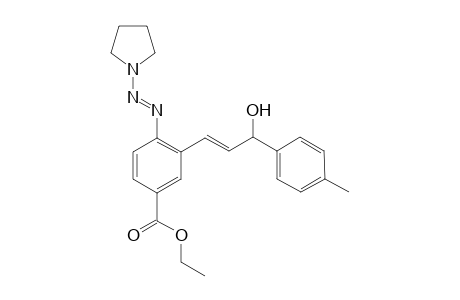 Ethyl-3-((E)-3-hydroxy-3-p-tolylprop-1-enyl)-4-((E)-pyrrolidin-1-yldiazenyl)benzoate