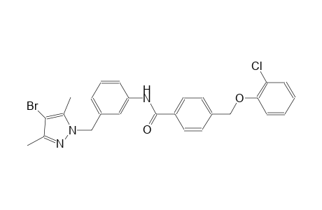 N-{3-[(4-bromo-3,5-dimethyl-1H-pyrazol-1-yl)methyl]phenyl}-4-[(2-chlorophenoxy)methyl]benzamide