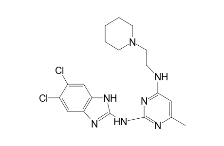5,6-Dichloro-2-[[4-methyl-6-[(2-piperidinoethyl)amino]-2-pyrimidinyl]amino]-1H-benzimidazole
