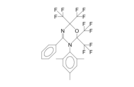 2,2,6,6-Tetrakis(trifluoromethyl)-4-phenyl-5-(2,4,6-trimethyl-phenyl)-2H,6H-1,3,5-oxadiazine